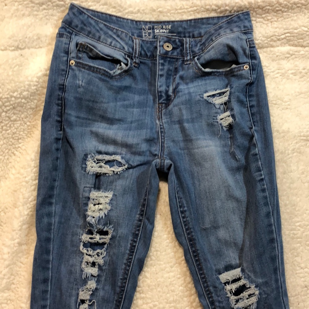 Distressed jeans